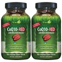 Irwin Naturals CoQ10- RED - 60 Płynne Soft- żele, Pack of 2 - Advanced Heart Health Support with Nitric Oxide Booster to Support Blood Flow - 60 Total Servings
