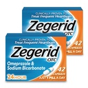 Zegerid OTC, 24- Hour Heartburn Relief, Acid Refluks Medicine and Antacid, Treats Frequent Heartburn, Omeprazol 20mg + Sodu dwuwęglan, Proton Pompa Inhibitor (PPI), Dwa 42ct Pudełko tekturowe