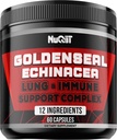 Złotowłosa Kapsułka korzeniowa z Echinacea, Panax Ginseng Root, Zespół wsparcia immunologicznego jak Elderberry, Czosnek Bulb - 60 Kapsułki - Digestive Health, Body Balance & More - Goldenseal Root Powder
