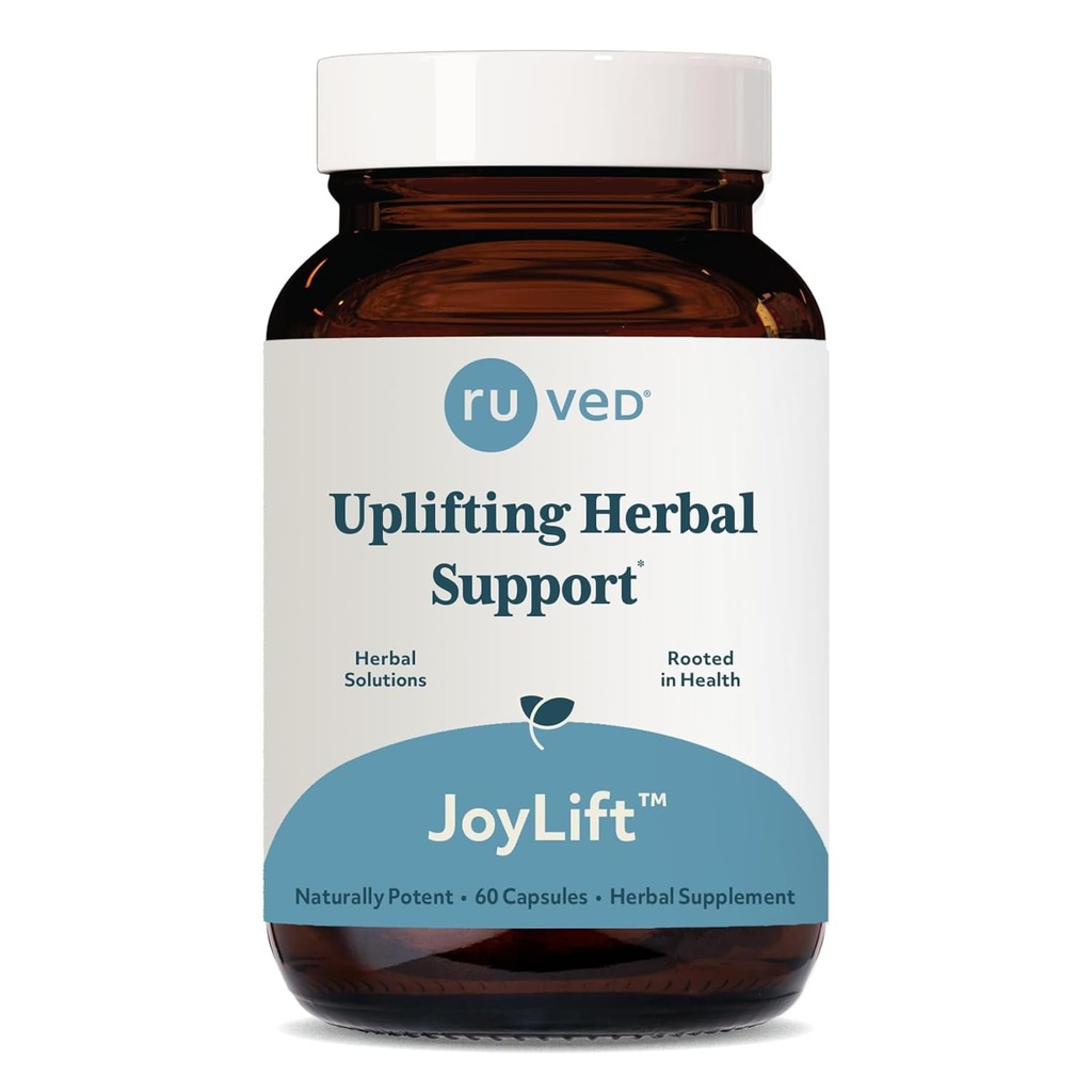 ruved JoyLift - Saffron i Ashwagandha Suplementy, Wzmacnianie Formuły dla Kobiet i Mężczyzn, Wsparcie ziołowe dla dorosłych - 60 Kapsułki wegetariańskie (1 Hrabia)