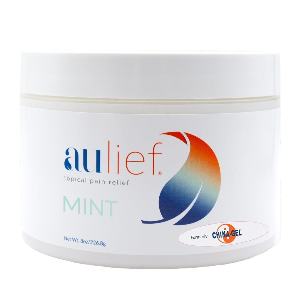 China- Gel Aulief Pain Relief Cream Artreuse & Muscle Rub for Sore Muskles & Joint Pain, Neck, Knee & Back Aches, Premium Mint Green Topical Gel, 8 oz Jar