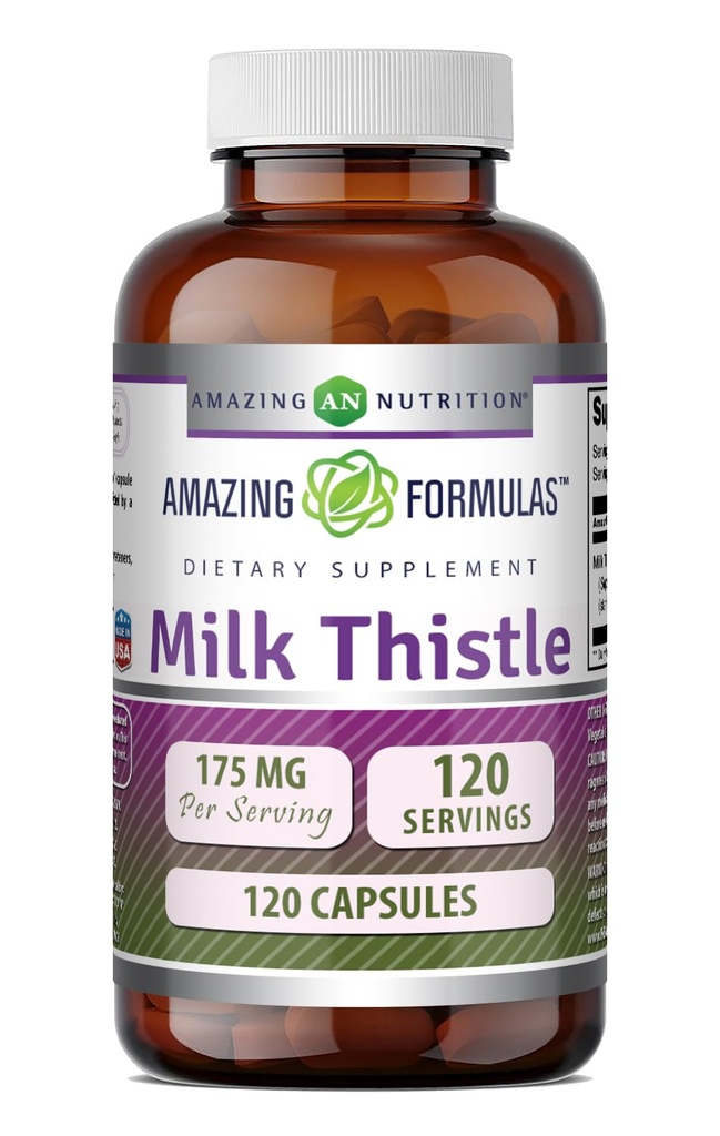 Amazing Completas Milk Thistle Supplement Equipment 124; 175 Mg per Serving Equipment 124; 120 Capsules Equipment 124; Non-GMO Equipment 124; Gluten- Free Equipment 124; Made in USA