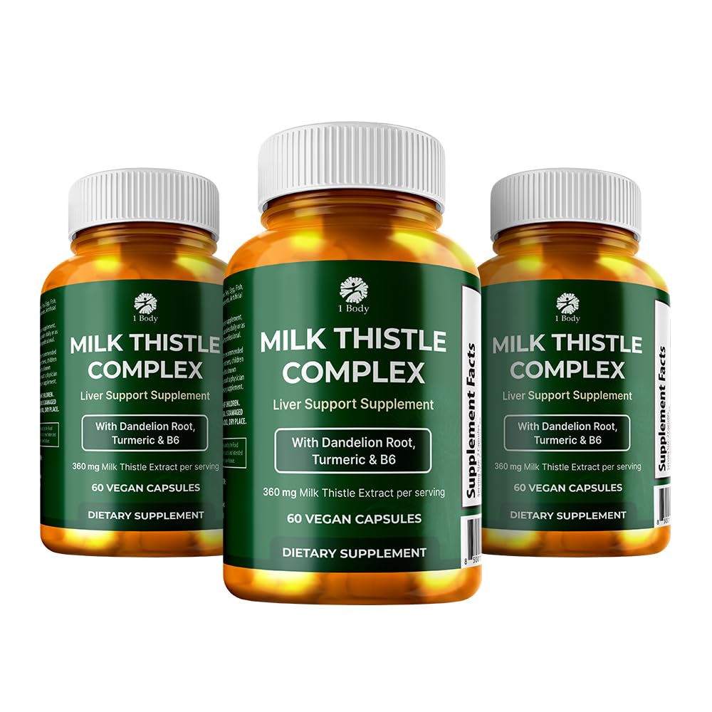 1 Body Liver Support Triple Pack - 180 kapsułek - Ostrze mleczne i korzeń mniszka