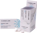 Speed Labs Mint Natural Cafeline Energy Gum 25mg Kofeina, Tauryna, B Witaminy na kawałek, 48 Kawałki (6 opakowań po 8) Cukier wolny, Zero Kalorii, Naturalnie Sweetened, Gluten wolny