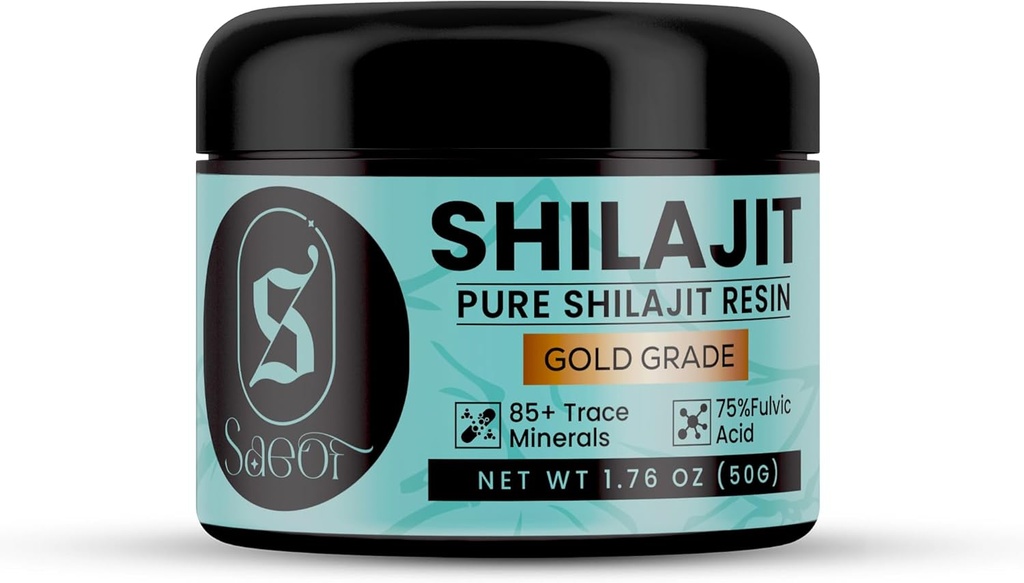 Organiczny czysty himalajski Shilajit Resin Gold dla mężczyzn i kobiet 124; 75% kwasu Fulvic 124; 85 + śledzone minerały 124; Lab Tested 124; Energy Booster 124; Immune Support 124; 50 Grams
