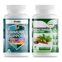 GreeNatr 7- in-1 Immune Supplement Supplement with Witamina C, Witamina D3, Cynk 50mg, Quercetin, W połączeniu z Organic Ashwagandha Kapsułki Wyposażony czarny pieprz do zwiększonej absorpcji