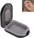 Przypadek pomocy słuchowej, Przypadek podróży pomocy słuchowej, Akcesoria do pomocy słuchowej BehindtheEar, Waterproof Drop Resistance Storage Box, Black (2.6 x 2 x 1 in)