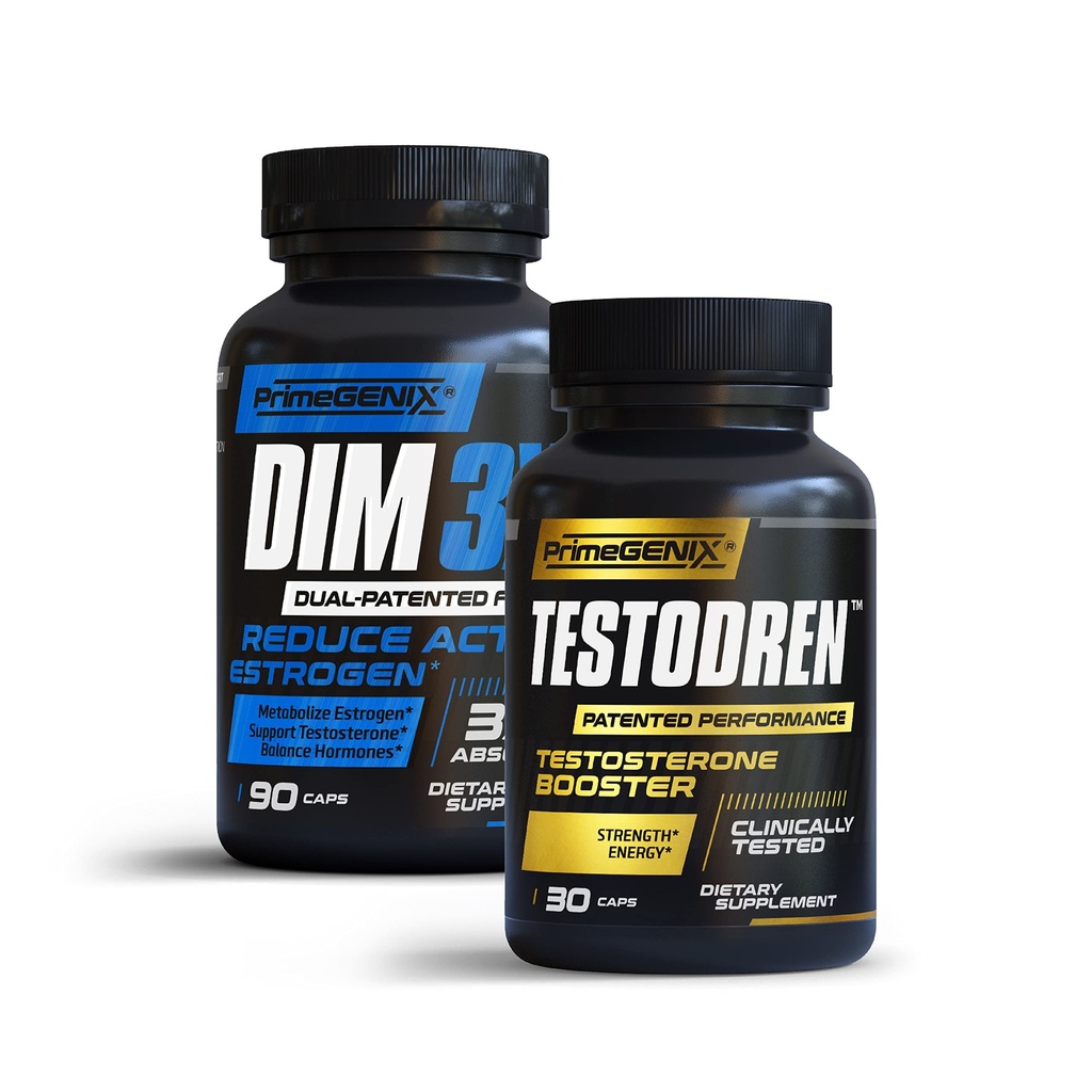 2X- TESTO Stack: 124; DIM 3X & Testodren Bundle: 124; Wsparcie poziomu testosteronu: 124; Poprawa wzrostu mięśni: 124; Made in USA