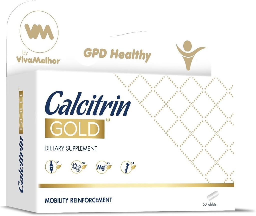 Calcitrin Gold Dietetyczny Suplement, Mobilność Wzmocnienie, 60 Tabletki