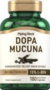 Piping Rock DOPA Mucuna Kapsułki 124; 180 Hrabia 124; 15% L- DOPA XI124; Mucuna Pruziens Extract 124; Non- GMO, Gluten Free Supplement