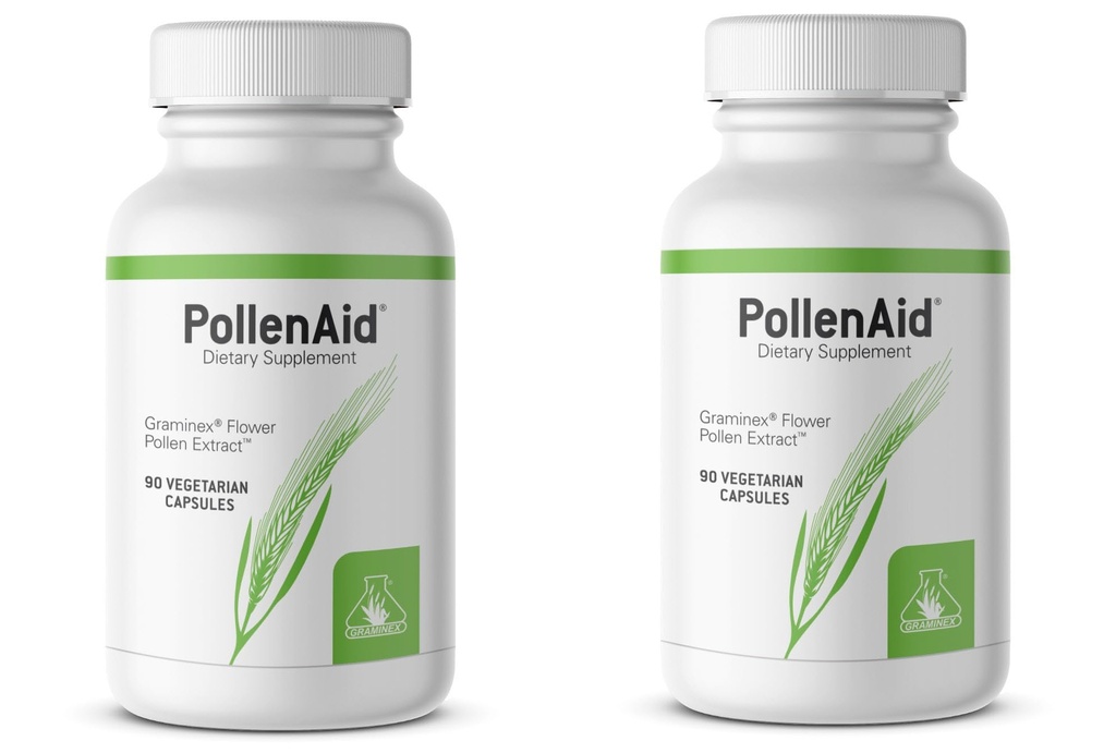 Graminex Pollenaid Prostate Supplement: All Natural Prostate Support for Bladder Control & Urnanal Tract Health, Rye Pollen Extract Made in USA, 90 Vegetarian Caps (Pack of 2)