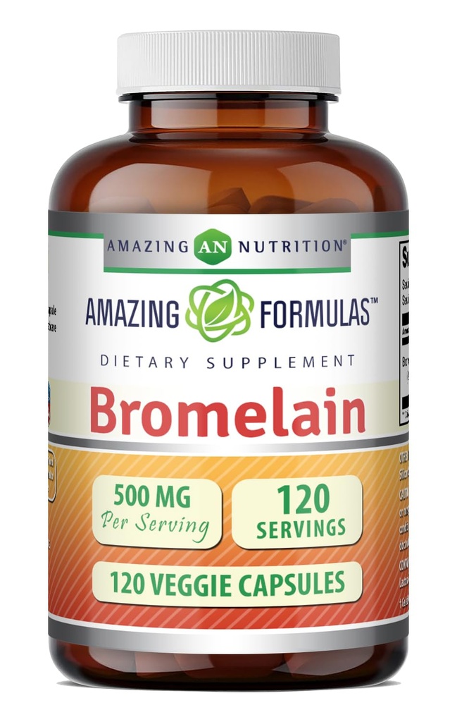 Niesamowite suplement bromelainowy 124; 500 Mg Per Serving 124; Veggie Capsules Birmingham 124; Non-GMO Birmingham 124; Gluten Free Birmingham 124; Made in USA Birmingham 124; Ideal for Vegetarian (1 Pack Birmingham 124; 120 Count)