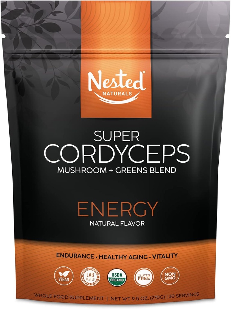 Super Zielone Codziennie Zielone Zielone Superfood Proszek - Certyfikowany USDA Organic Green Proszek w / 20 + Całość żywności, Spirulina Proszek, Pszenica i Barley Trawa - Probiotyki, Fiber & Enzymy - Cordyceps, 30 Słupki