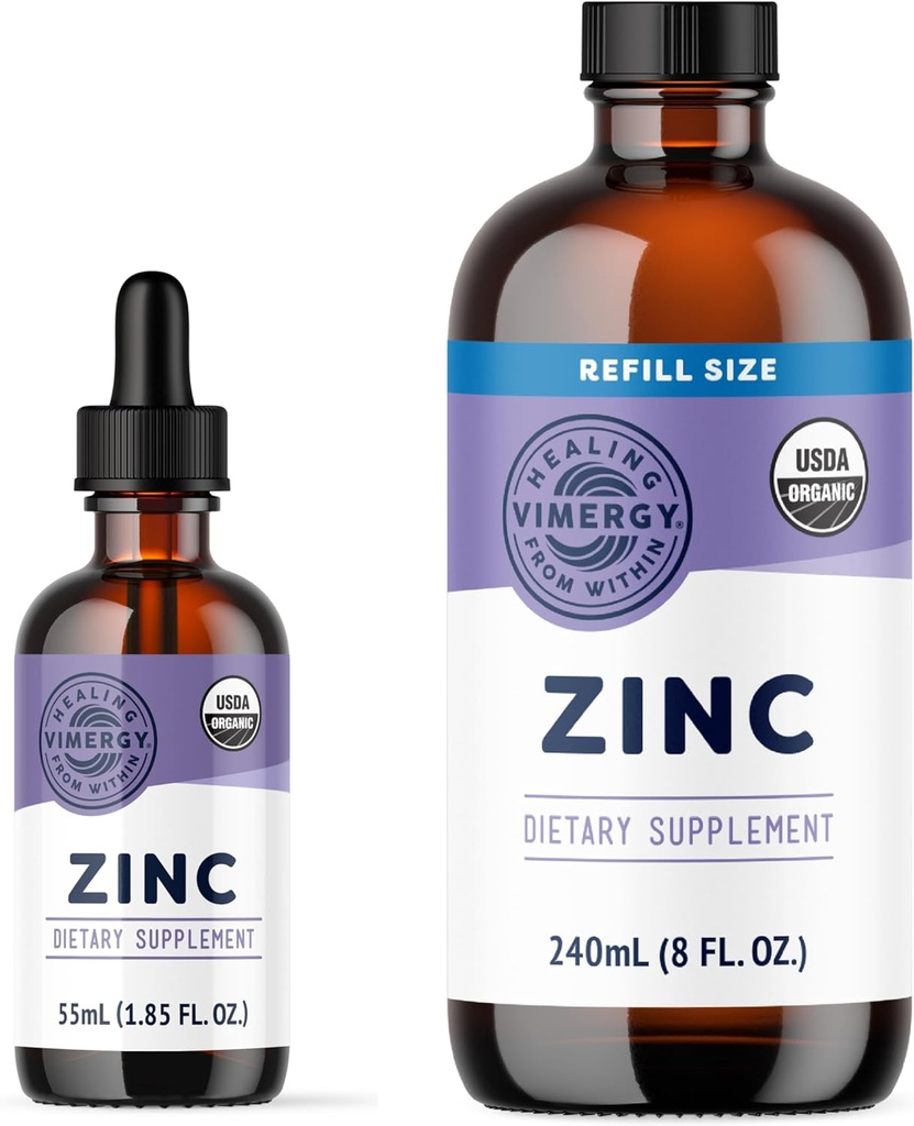 Vimergy Liquid Zinc 55 ml i Zinc Refill 240 ml - Bundle