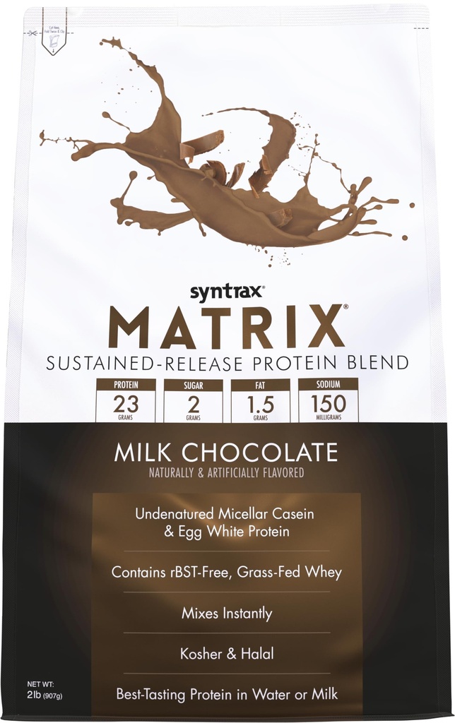 Syntrax Nutrition Matrix - Sustainable-Release Protein Blend, Milk Chocolate 5 funtów.