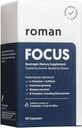 Ro Focus: 124; Nootropowy suplement diety wspiera spokojną energię i koncentrację z kofeiną, L- Theanine, American Ginseng i Bacopa Monnieri: 124; 30- Day Supply (60 Tablets)
