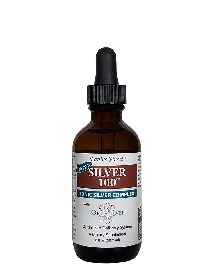 Srebrny 100 jonowy kompleks srebra z Opti- Silver Optimized Delivery System for Immune Support - 100 ppm, 2oz (59.2 ml) - Dropper