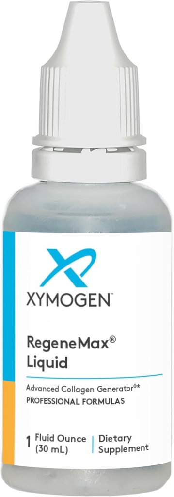 XYMOGEN RegeneMax Liquid - Advanced Collagen Generator - Choline- stabilizowany kwas ortokrzeminowy - wspomaga zdrową gęstość mineralną kości, zmniejsza zmarszczki, wzmacnia włosy + paznokcie (1 fl oz)