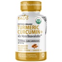 Natural 's Fusion Nutri Organic Turmeric Supplement 1425mg - 40x More Biodostępny - 95% Kurkuminoidy - Kurkumina kurkumina z Black Pepper, Ginger & Turmeric Oil - Suplement