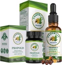 Propolis Health Premium Brazylijczyk Green Propolis Bundle: 1000mg kapsułki z witaminą E & Green Propolis Extract Liquid - 50 Dni kapsułki i 30 Dni dostawy płynu do immunologicznego wsparcia