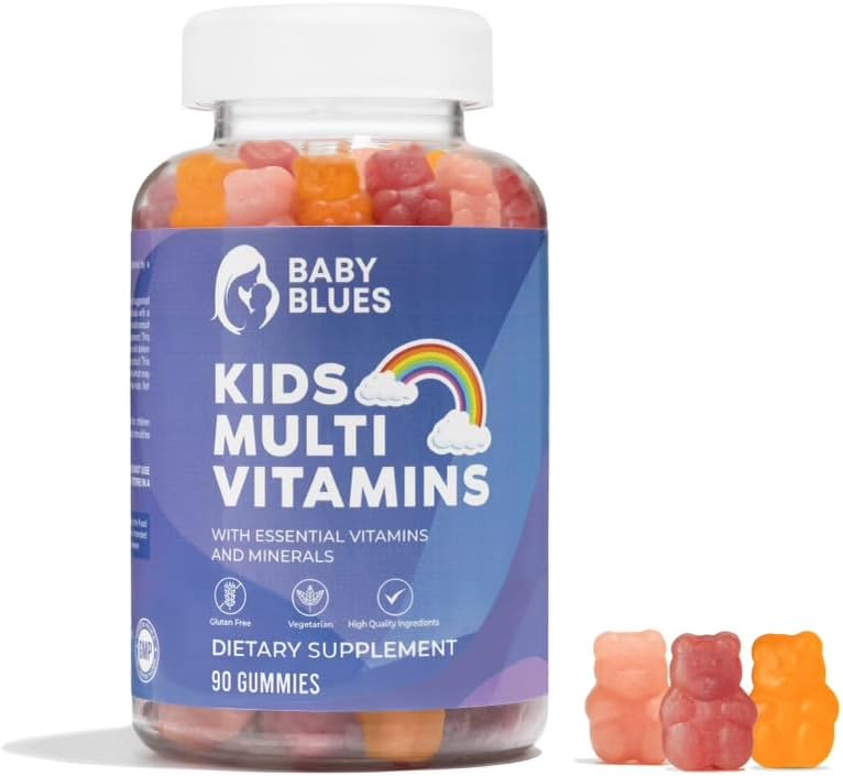 Baby Blues Complete Kids Multivitamin Gummies - Witaminy niezbędne do codziennego zdrowia dzieci - Smaczne dzieci Multivitamin Gummy Bears