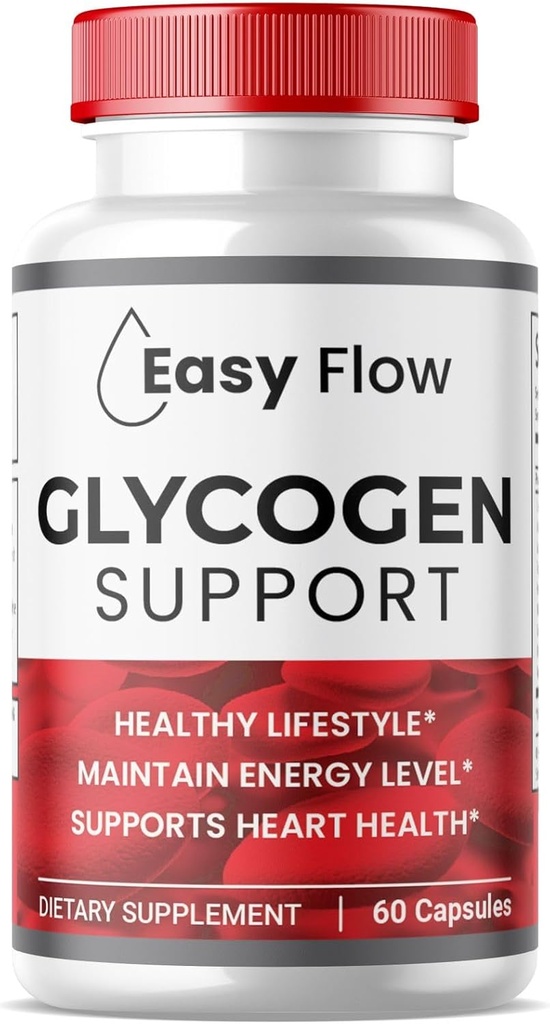 (1 opakowanie) Easy Flow Glycogen, EasyFlow Glycogen Support Capsules, Glyco Optimizer Formula, Natural Blood Vessel Cleaner, Premium Easy Flow Glycogen Support (60 kapsułki)