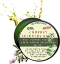 SSF Organics Comfrey Recovery Salve. Organiczny balsam ziołowy na kości, mięśnie, łączniki, kolana, skóra, opuchlizna i Tattoo Care. Ręcznie zrobiony, płukany. Nie ma wypełniaczy chemicznych.