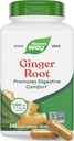 Nature's Way Ginger Root Capsules,1,100 mg per Serving, Vegan, 240 ct