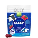 OLLY Kids Sleep Gummy, 0,5 mg Melatonina, L Theanine, Rumianek, i balsam cytrynowy, Suplement do żucia dla dzieci, Ocasional Sleep Support, Malina - 60 Count