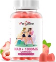 NAD + Gummies Suplement dla kobiet 1000MG - NAD Plus Gummies dla mężczyzn Bez cukru Witamina B3 Niacynamid Czysty organiczny Wzmacnia NAD Poziom antystarzenia komórek Regeneracja energii Mózg Brzoskwiniowy Flavor 60C