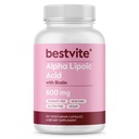 Alpha Lipoic Acid 600mg (w kapsułce) z biotyną do zwiększenia wchłaniania (120 Kapsułek wegetariańskich) Brak wypełniaczy - Brak stearynianów - Brak środków przepływowych