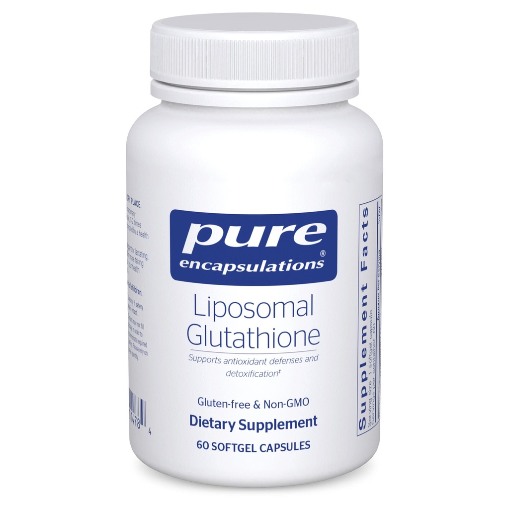 Pure Encapsulations Liposomal Glutathione - Immune Support & Liver Detox * - Antioksydant Protection - with Setria Glutathione - Non-GMO - 60 Softgel kapsułki
