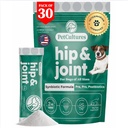 PetCultures Hip & Joint TriBiotic Powder, suplement diety Topper wspierający mobilność psów probiotycznych, prebiotycznych i postbiotycznych Plus Glukozamina & Chondroitin - Made in USA