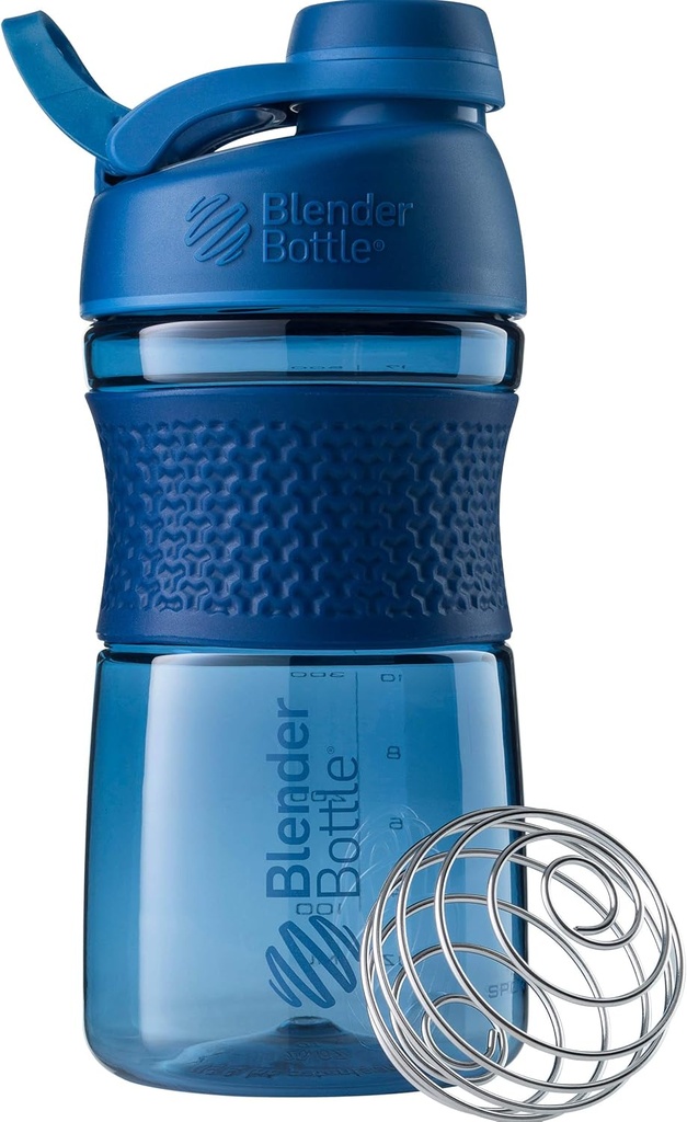 BlenderBottle 20- Ounce Black i Navy Protein Shaker Butelki z BlenderBall Wire Whisk