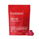 Witamina Humann D3 żuć - Witamina o dużej mocy D 5000iu (125mcg) pomaga wspierać zdrowy nastrój, odporność, zdrowie oddechowe i zdrowie kości, mieszany aromat jagody, 30- Count