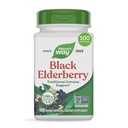 Nature 's Way Black Elderberry Kapsułki, Tradycyjne wsparcie immunologiczne * Suplement z Elderberry i Elderflower, Roślina napędzana, 100 Kapsułki (Packaging May Vary)