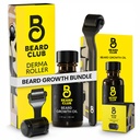 Beard Club Premium Derma Roller & Beard Growth Oil - Microneedling Roller z 540 Titanium Mikroneedles for Face, Body and Scalp - Beard Roller z Sandalwood & Cedar Beard Oil