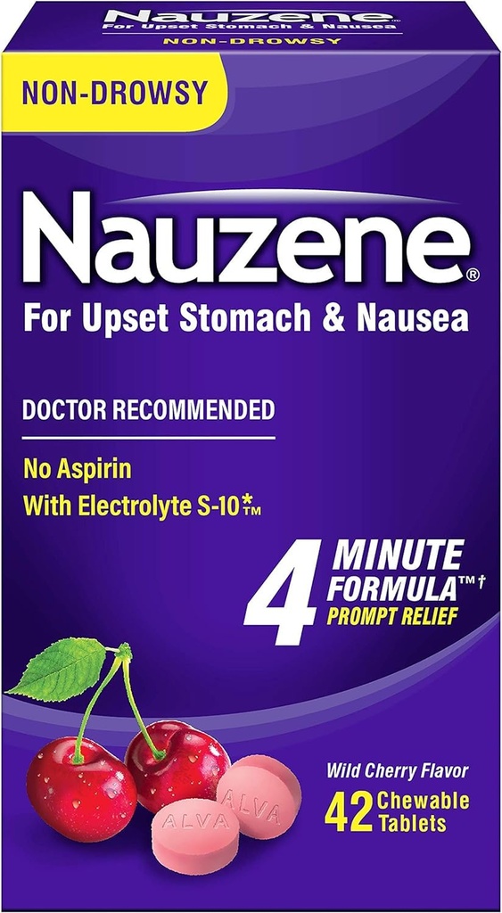 Nauzene dla Nudności Relief Chewable Tablets, 40 Count