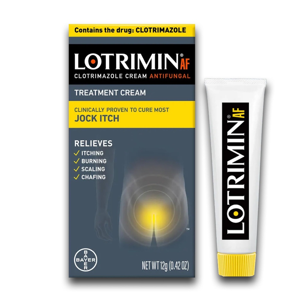 Lotrimin AF Jock Itch, Jock Itch, and Athlete 's Foot Cream, 0,42 Ounce (Opakowanie po 1) (Opakowanie po 1) (Opakowanie po 1)