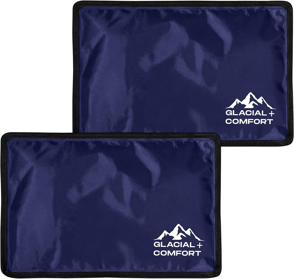 Glacial Comfort Gel Ice Pack for Back Pain - (12 "x 8") wielokrotnego użytku zimny Pads dla Hip, Kolano, Ramię Urazy, Mięśnie Strains, Migrena i Postpartum Odzyskiwanie z Flex Technology - Po operacji.