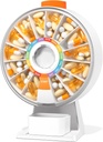 Zoksi Duży Fun Pill Dsipenser, Daily Pill Box na 7 lub 14 dni, Wall- Mountable lub Tabletop Weekly Pill Organizator Hold for Medicine, Witamina lub suplementy, Pill Case z Easy Press Button (biały)