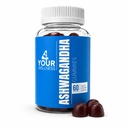 Ashwagandha Gummies Mieszane Berry KSM- 66, Lwie Mane, Vitamin- D, Non-GMO, Gluten- Free, Żelatyna Free & Kosher (60 Count (Pack of 1))