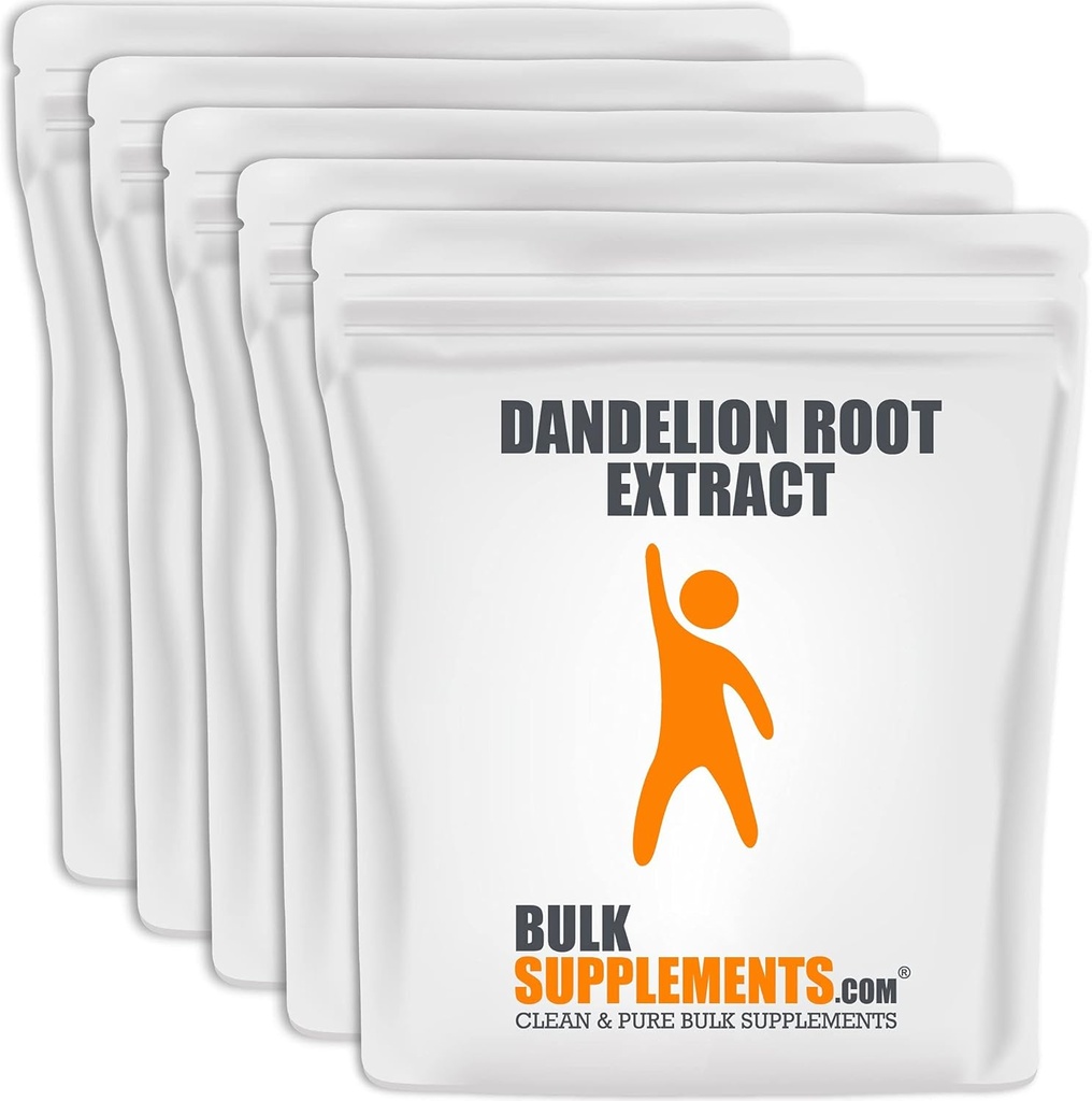 BulkSupplements.com Dandelion Root Extract Powder - Herbal Supplements for Liver & Digestive Support - Gluten Free - 500mg per Serving, Pack of 5 (5 Kilograms - 11 lbs)