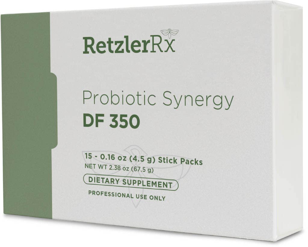 Probiotic Synergy DF 350 ® by Dr. RetzlerRx ™ - 350 Billion CFU - Darmowy, Wysoka moc 350 CFU 18- Strein Probiotic Supplement - Supports Immune + Gut Health (15 Pojedynczy Serving Stick Packs)
