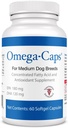 Omega- Czapki dla średnich hodowli psów - Omega 3, Witaminy, Minerały, Przeciwutleniacze - Wsparcie układu immunologicznego, Łączniki, Serce i Mózg - 60 Kapsułki Softgel