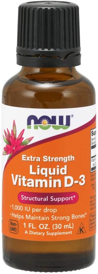 Teraz żywność Płynna witamina D3 Dodatkowa siła - 1000 j.m. - 1 fl oz