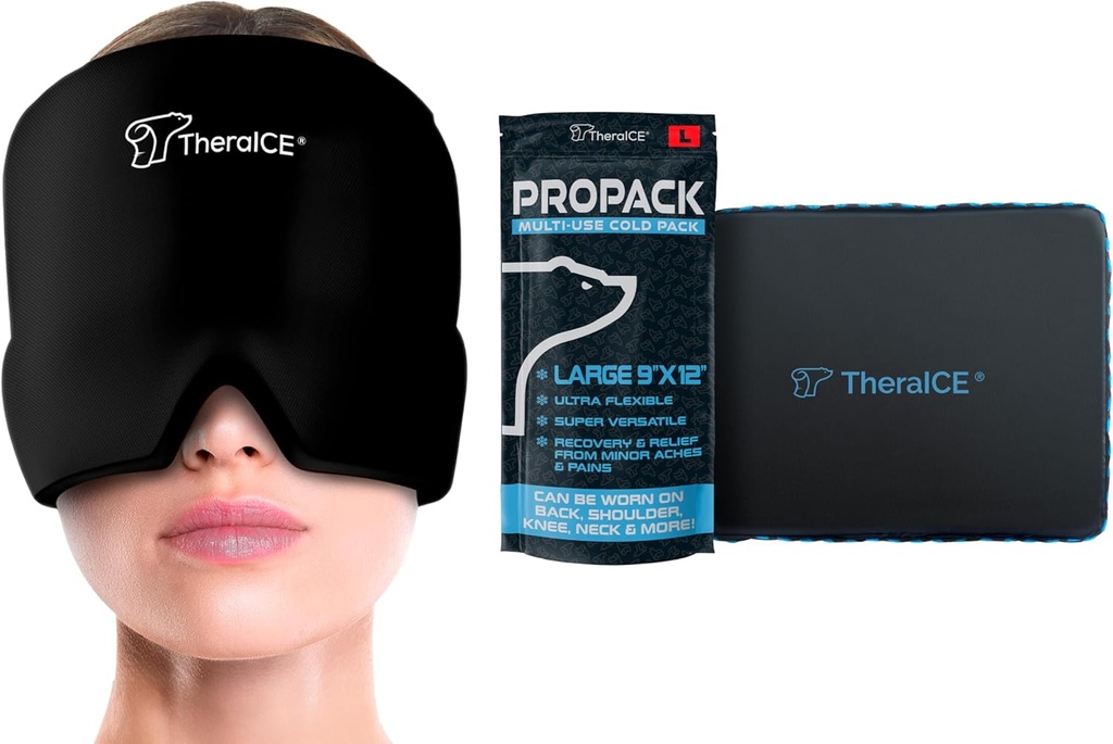 TheraICE Ból głowy i Migrena Relief Hat & TheraICE Propack Ice Pack