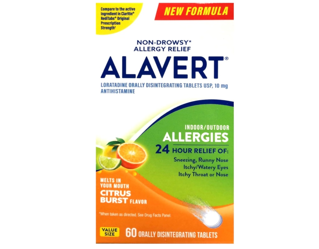 Alavert 24 Hour Oddzielanie doustne Tabletki Citrus Burst 60 Tabletki