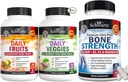 Triple Strength Omega 3 Fish Oil Softgels (1 miesiąc dostaw) Plus Glukozamina Chondroitin MSM Triple Strength Joint Support Supplement (1 miesiąc dostaw)