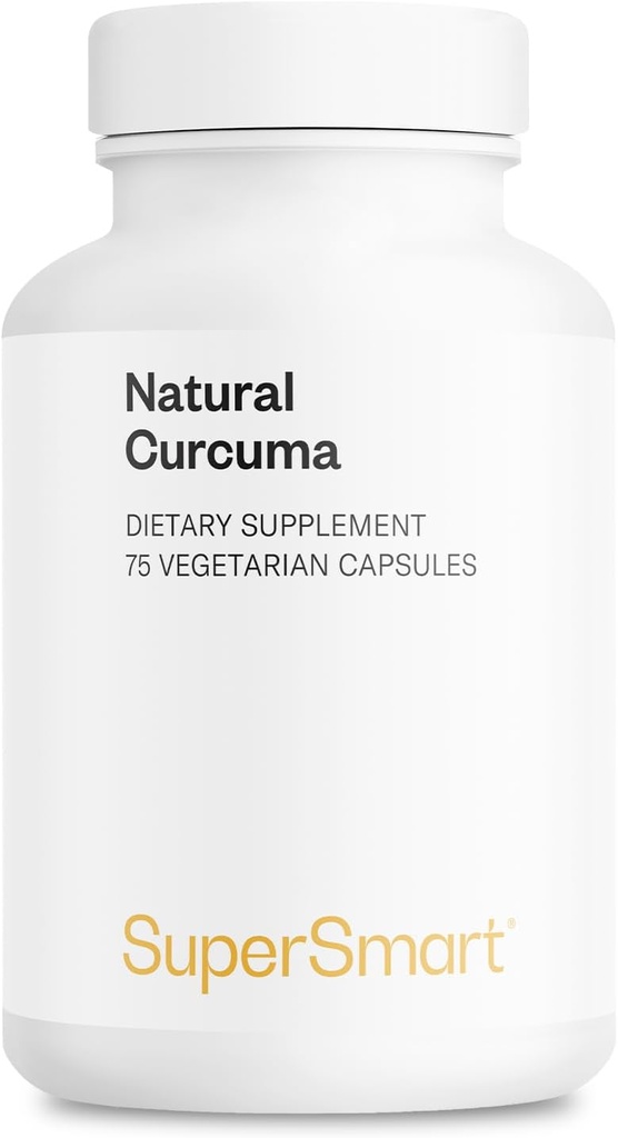 Supersmart - Natural Curcuma 2500mg per Day (High Potency) - Curcuma Longa Extract Supplement - Tumeric Curcumin 95% Curcuminoids indo124; Non- GMO & Gluten Free - 75 Kapsułki wegetariańskie